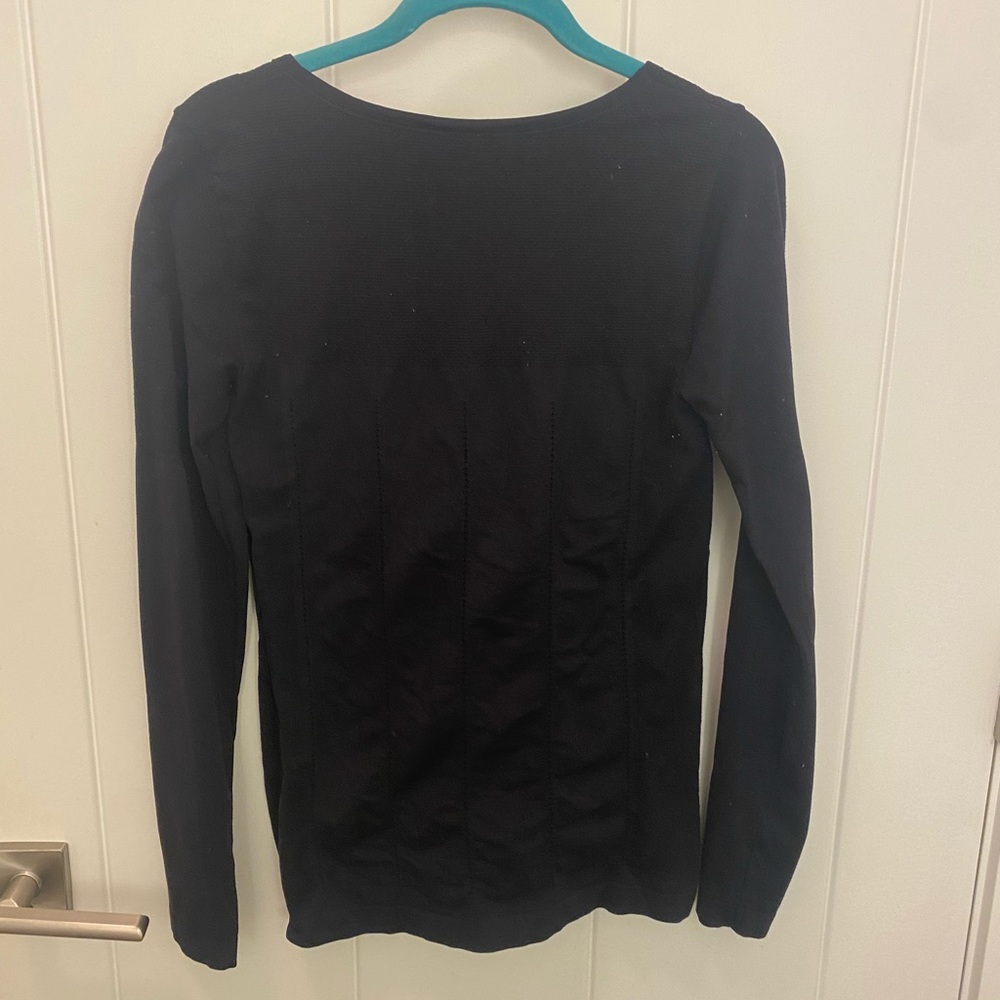 Fabletics Black Compression Workout Shirt - Picture 3 of 5